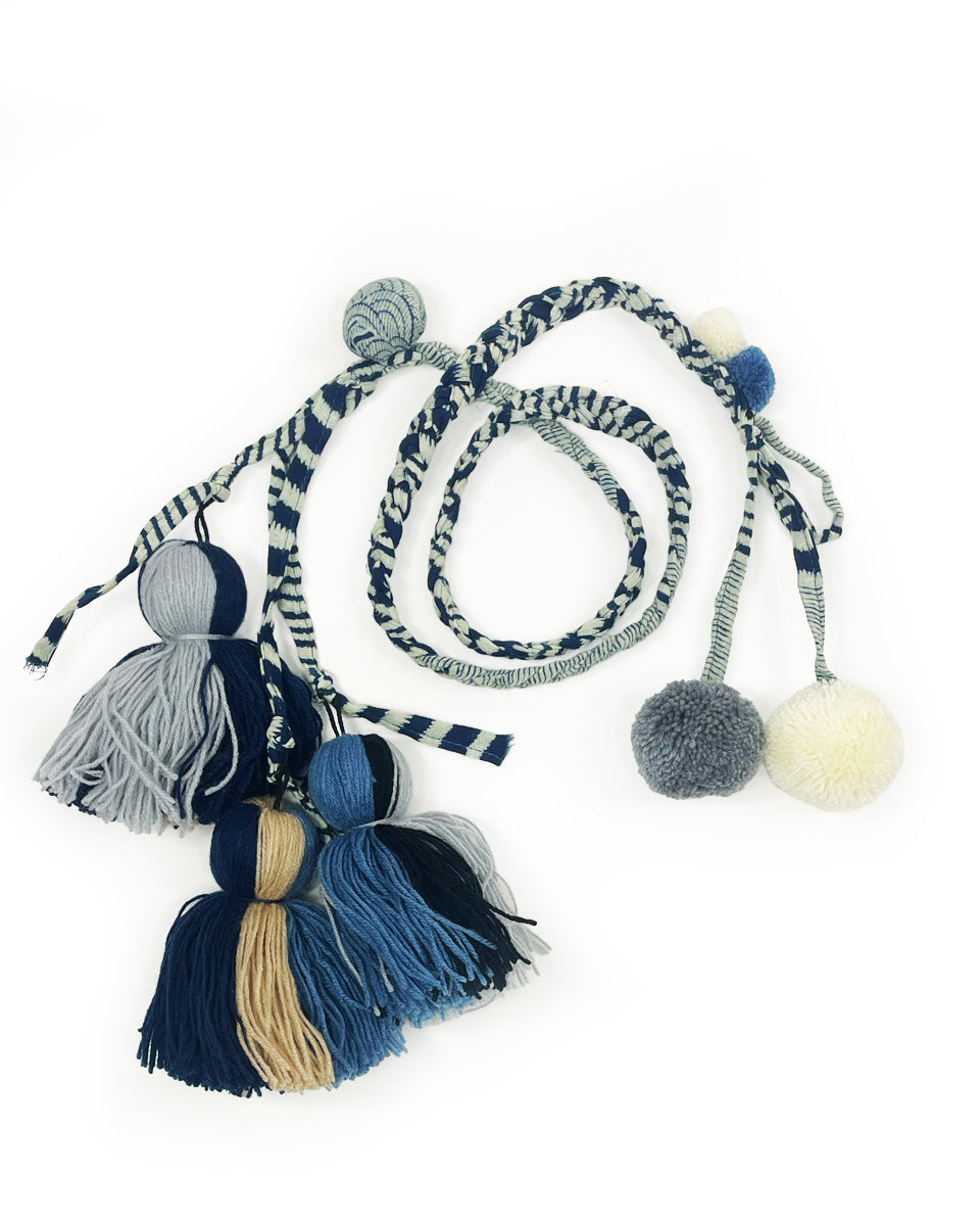 Indigo Tassel Belt