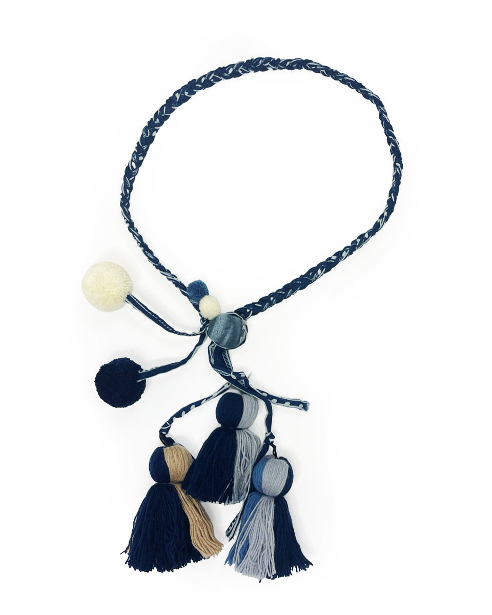 Indigo Tassel Belt