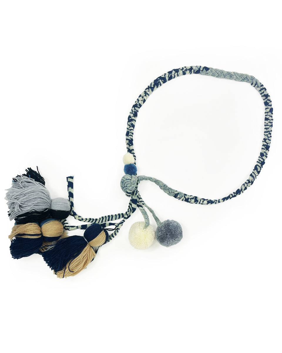 Indigo Tassel Belt