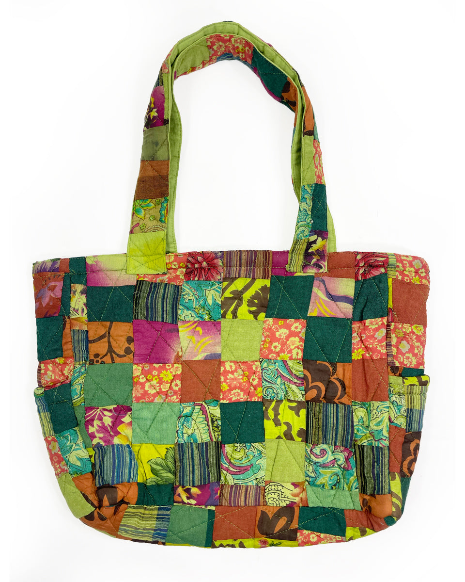 Quilted Patchwork Tote Bag