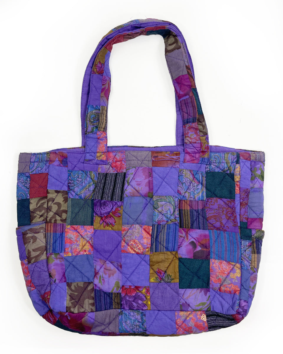 Quilted Patchwork Tote Bag