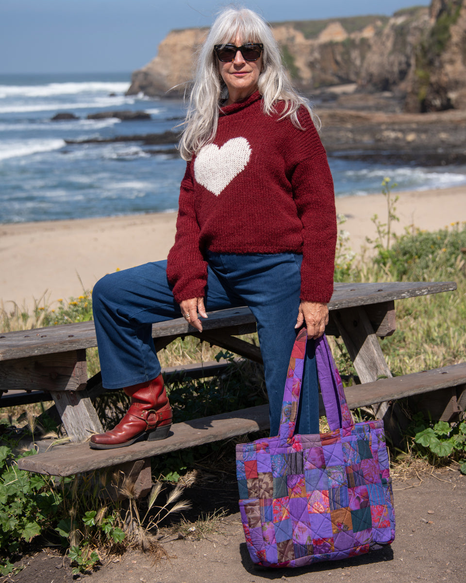 Quilted Patchwork Tote Bag