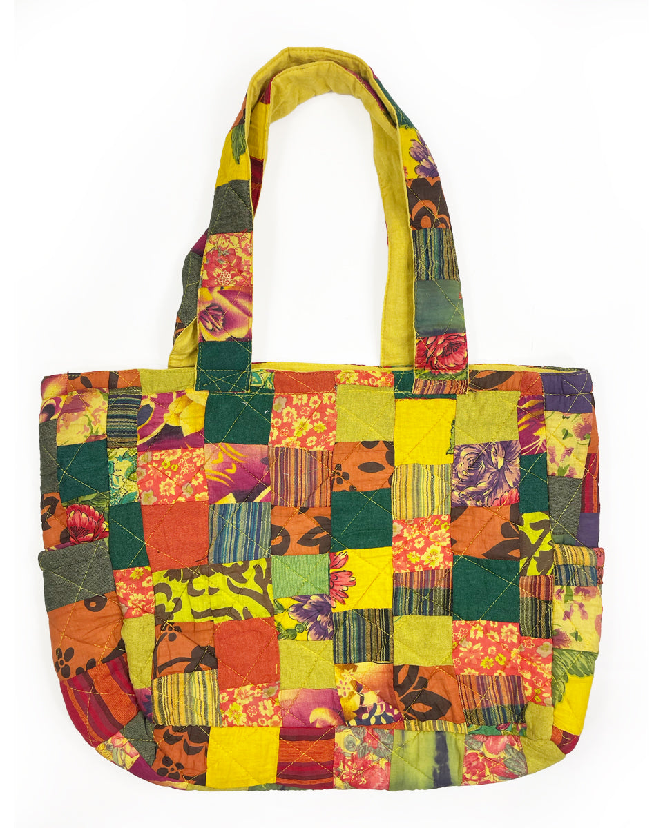 Quilted Patchwork Tote Bag