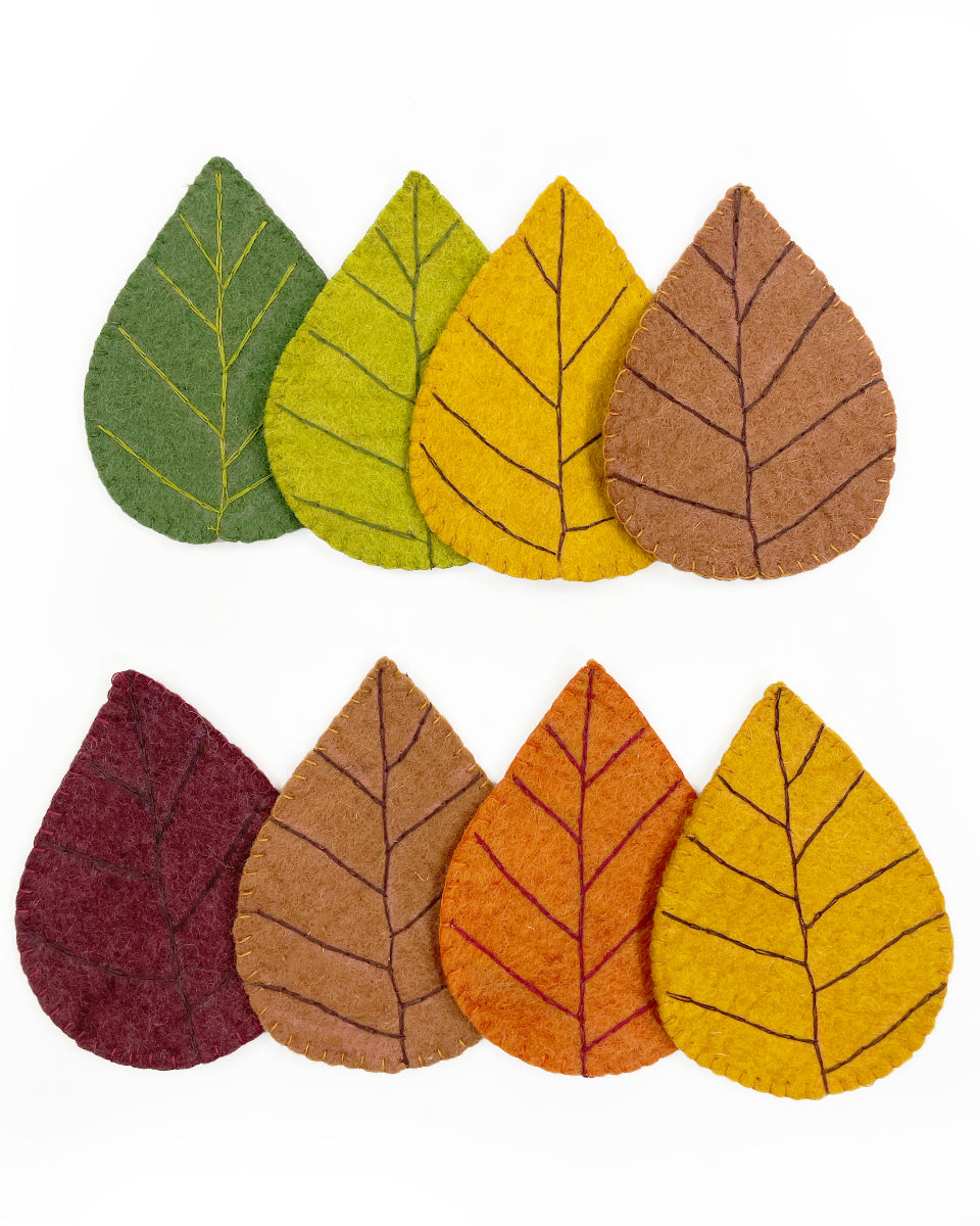 Felted Leaf Coasters