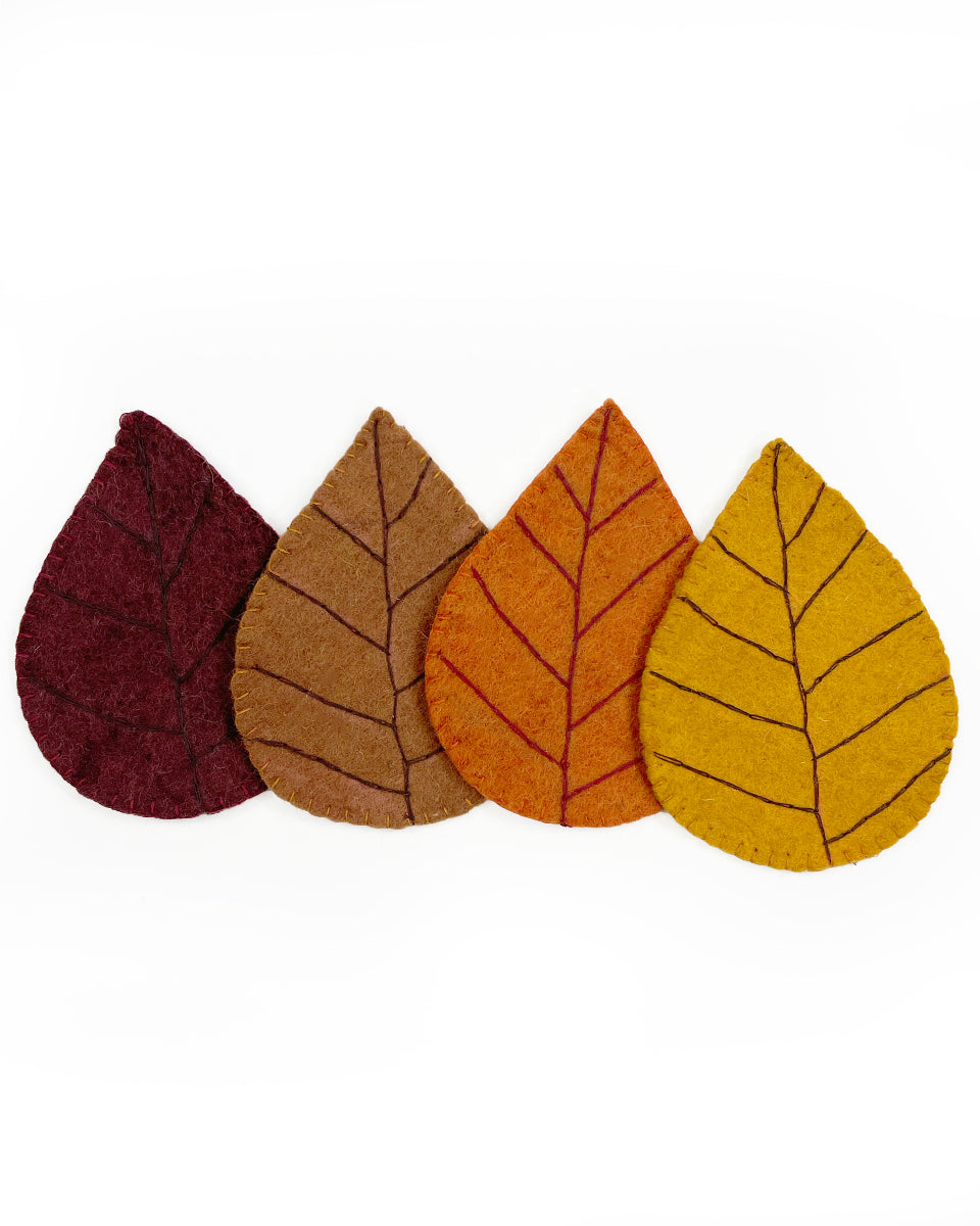 Felted Leaf Coasters