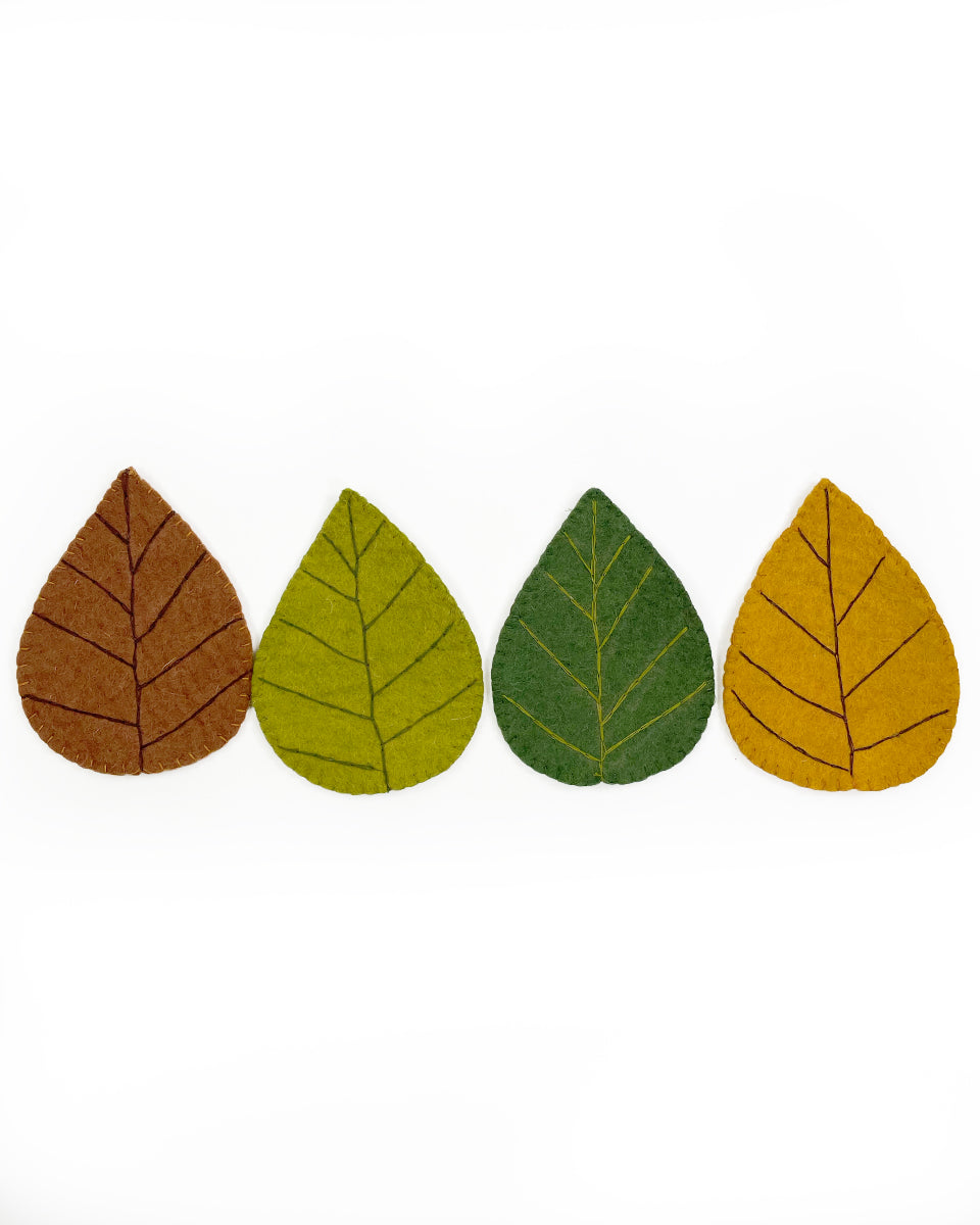 Felted Leaf Coasters