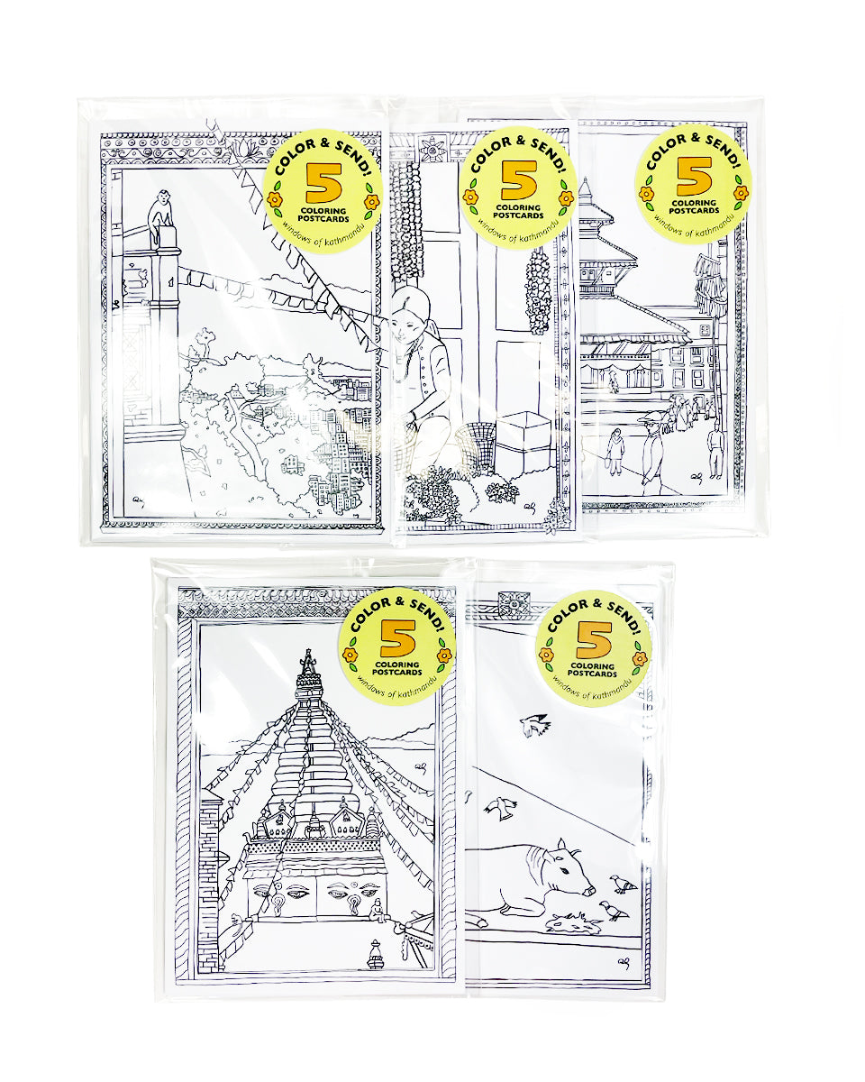 Coloring Postcards - Kathmandu