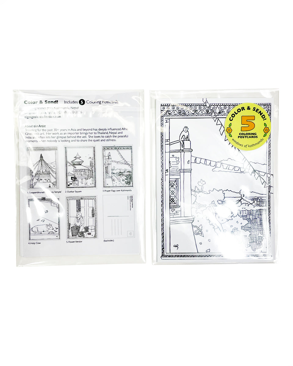 Coloring Postcards - Kathmandu