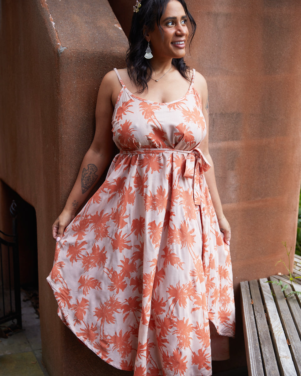 Tropical Maxi Dress Red