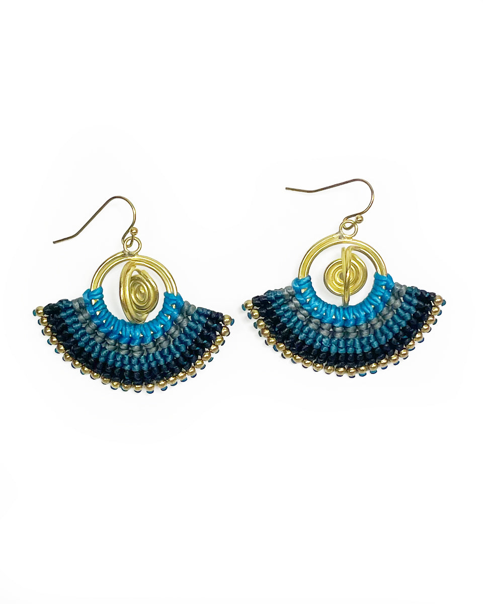 Spiral Macrame Earring