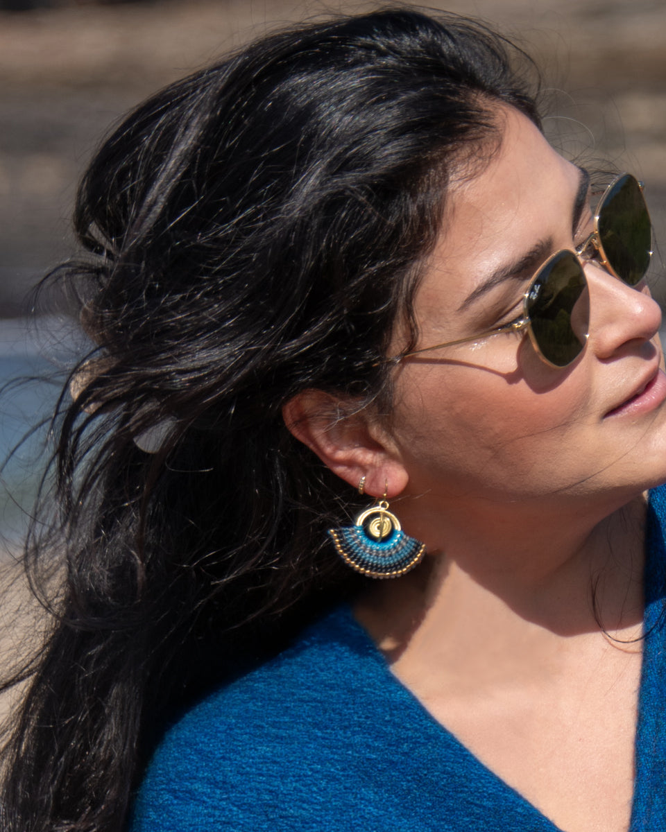 Spiral Macrame Earring