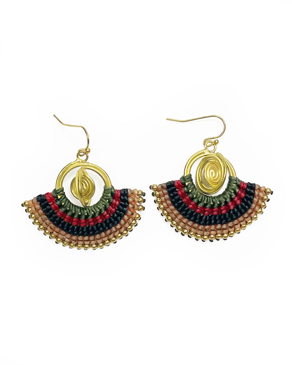Spiral Macrame Earring