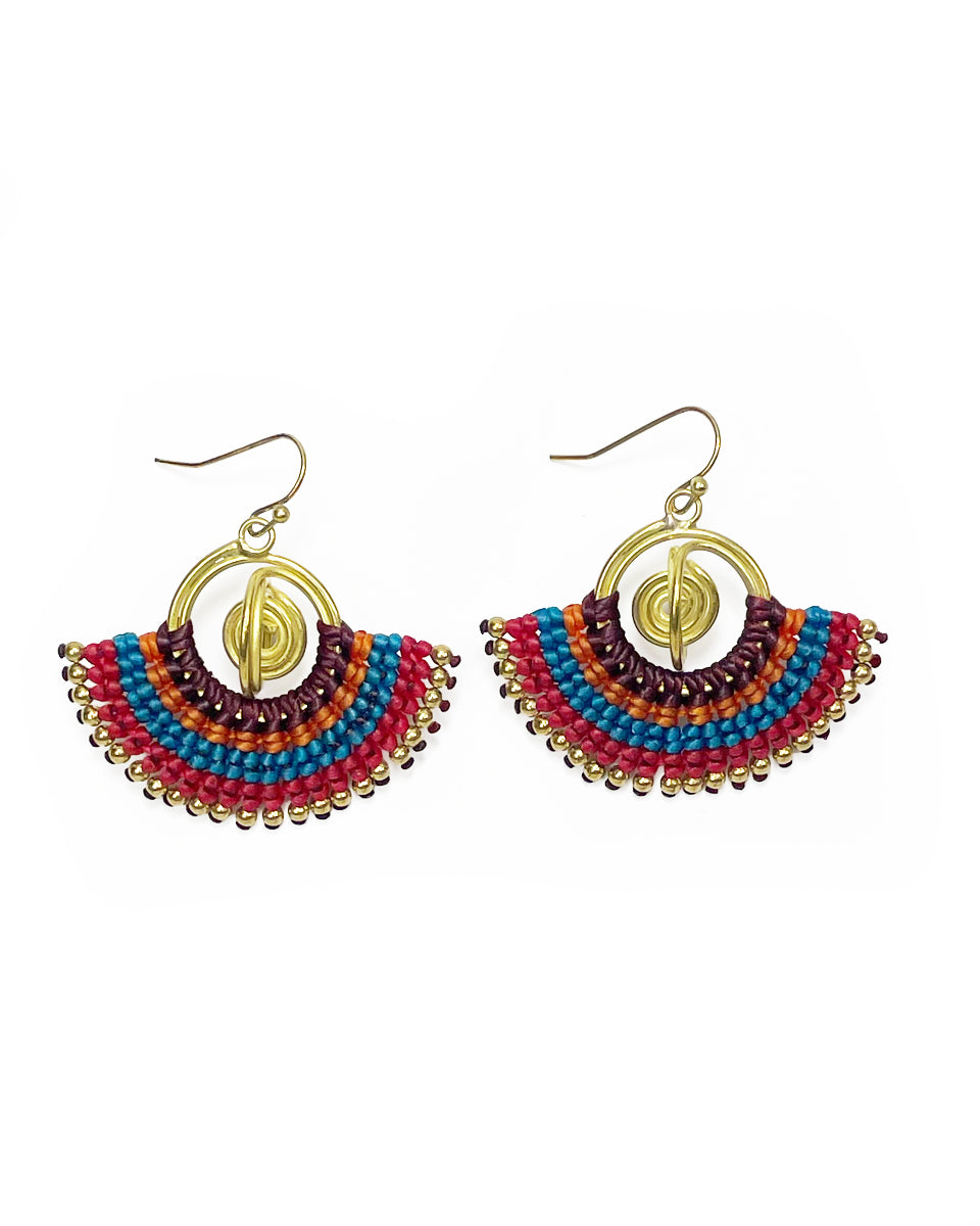 Spiral Macrame Earring