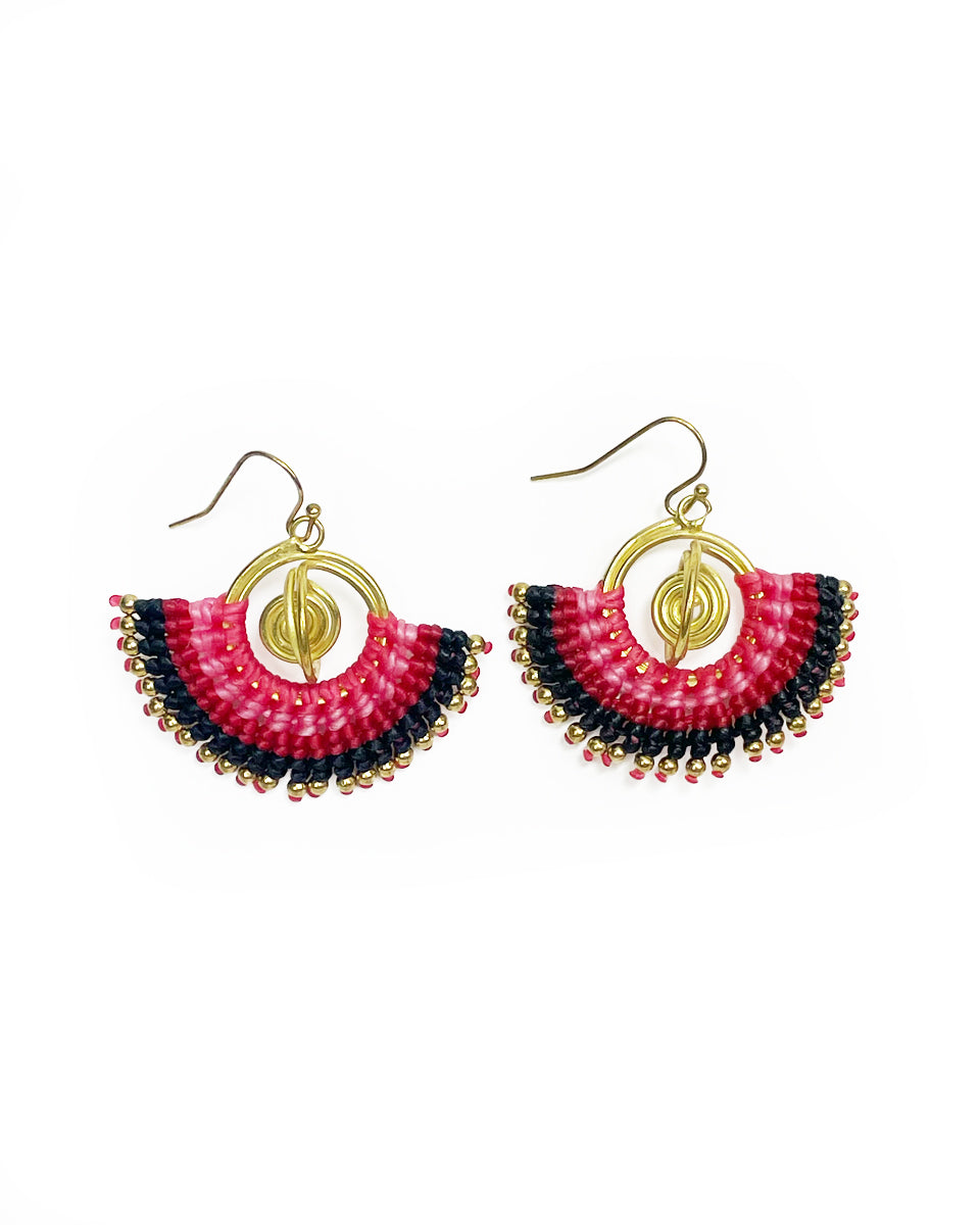 Spiral Macrame Earring