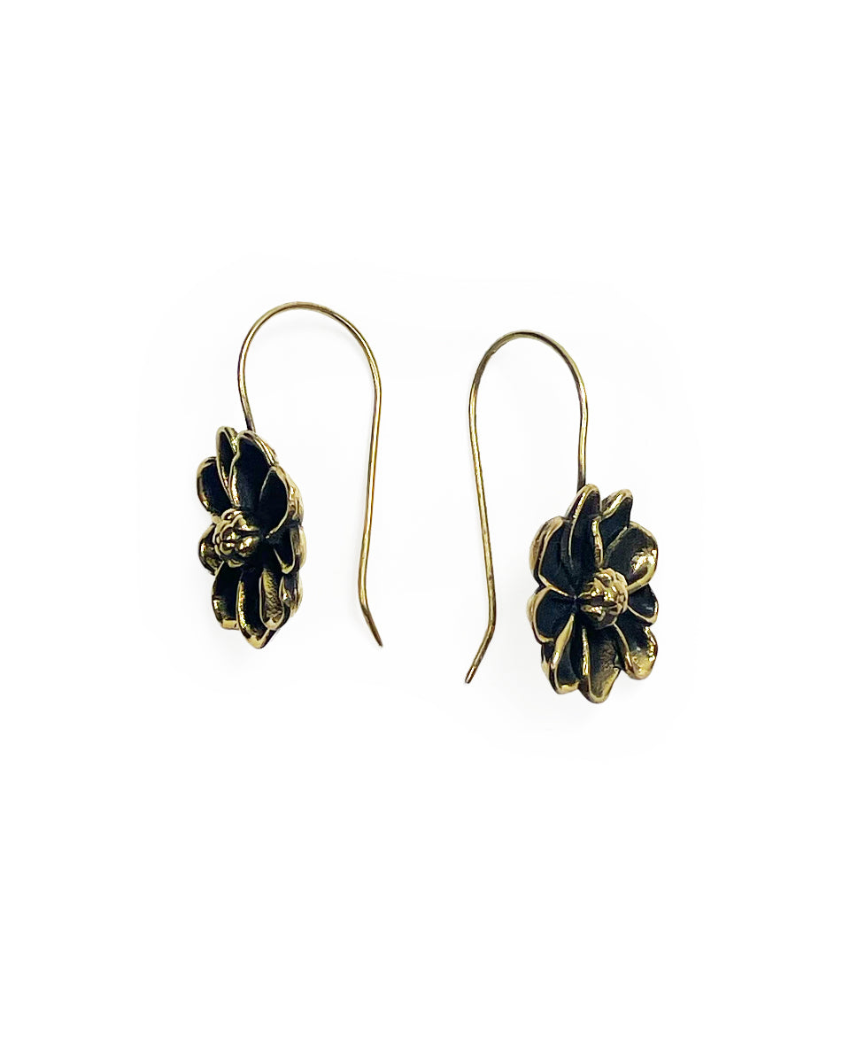 Brass Flower Earring