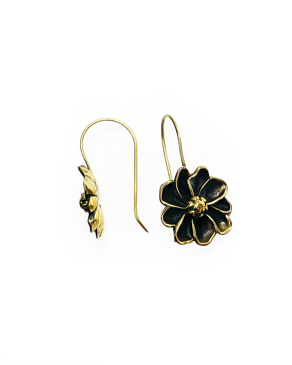 Brass Flower Earring