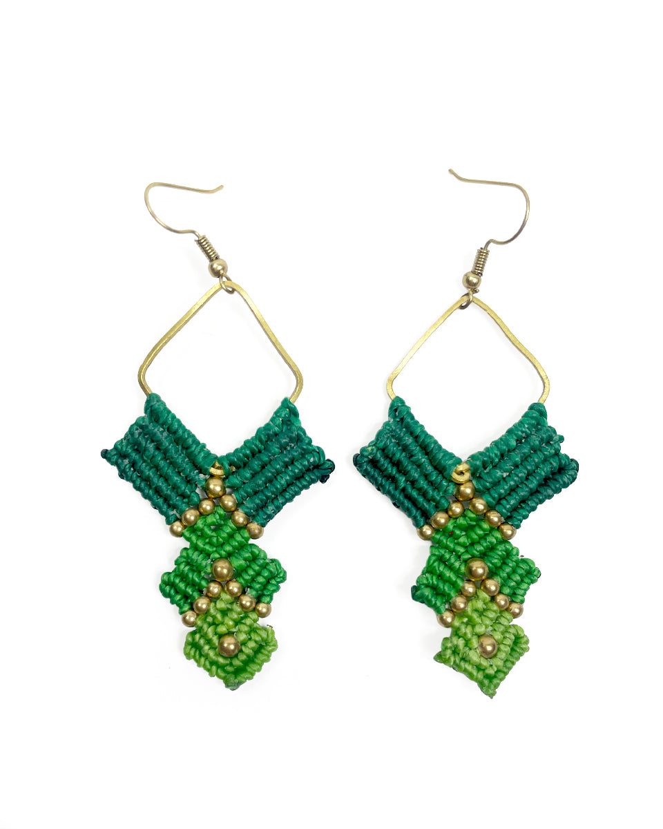 Colorblock Macrame Earring