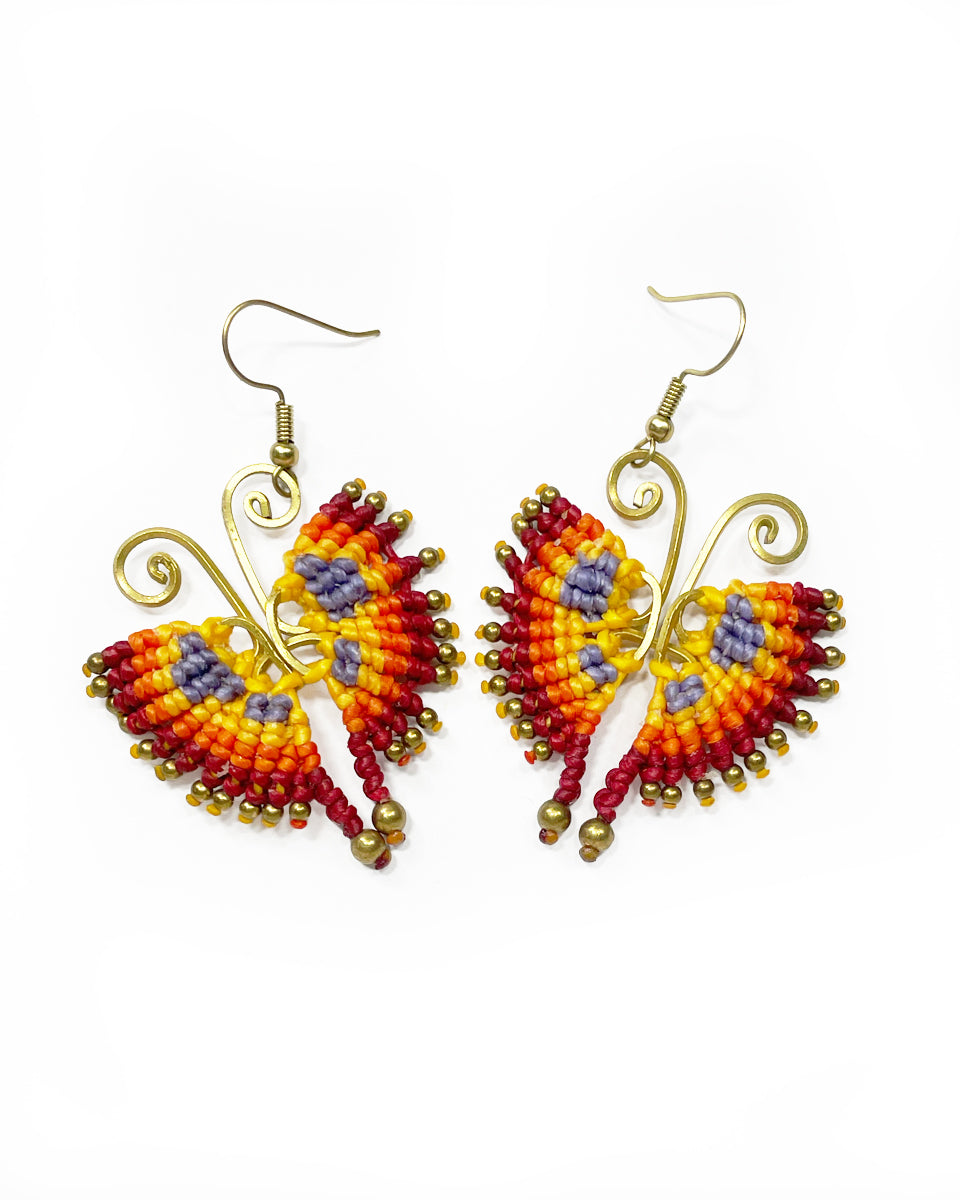 Macrame Butterfly Earrings