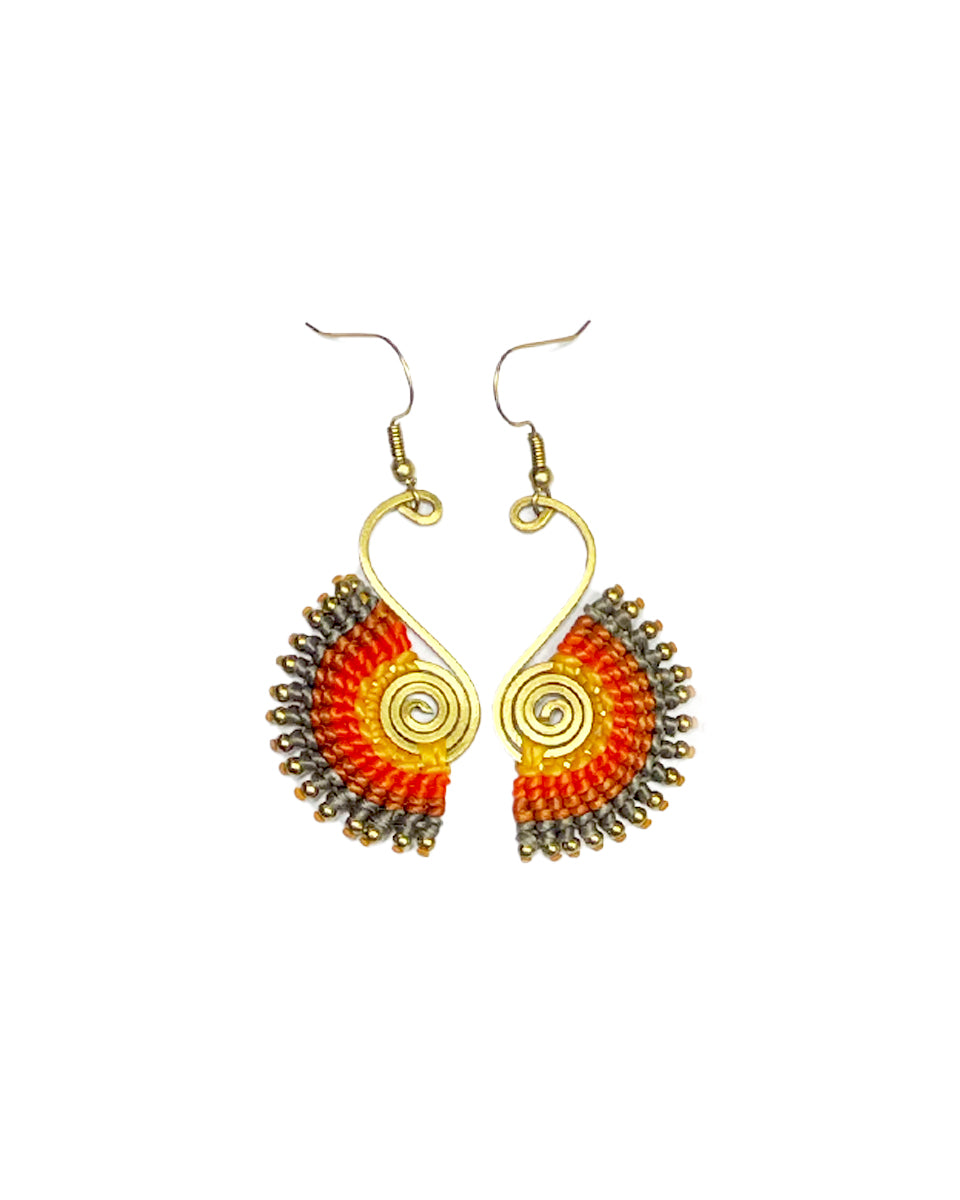 Macrame Peacock Earring