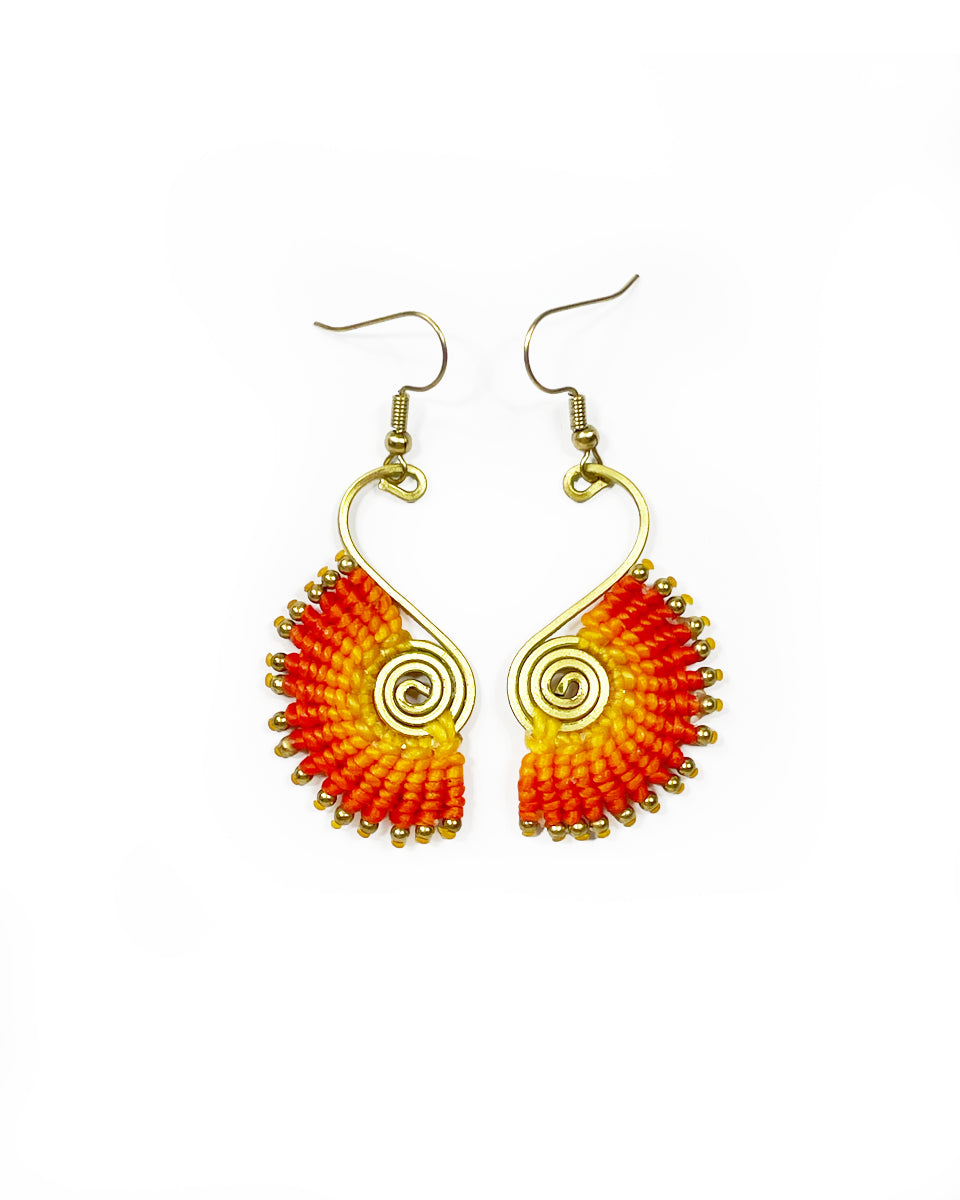 Macrame Peacock Earring
