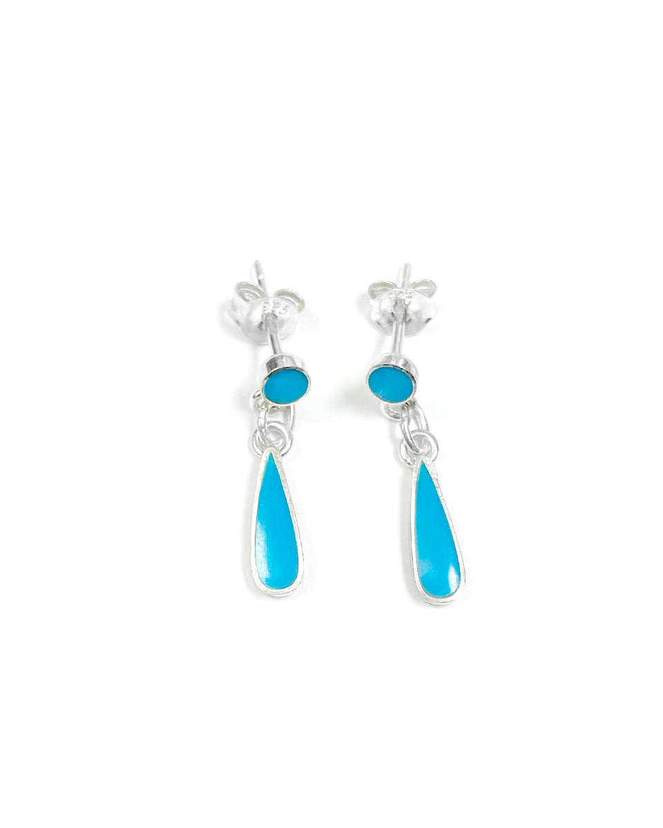 Small Stud Earring with Hanging Tear