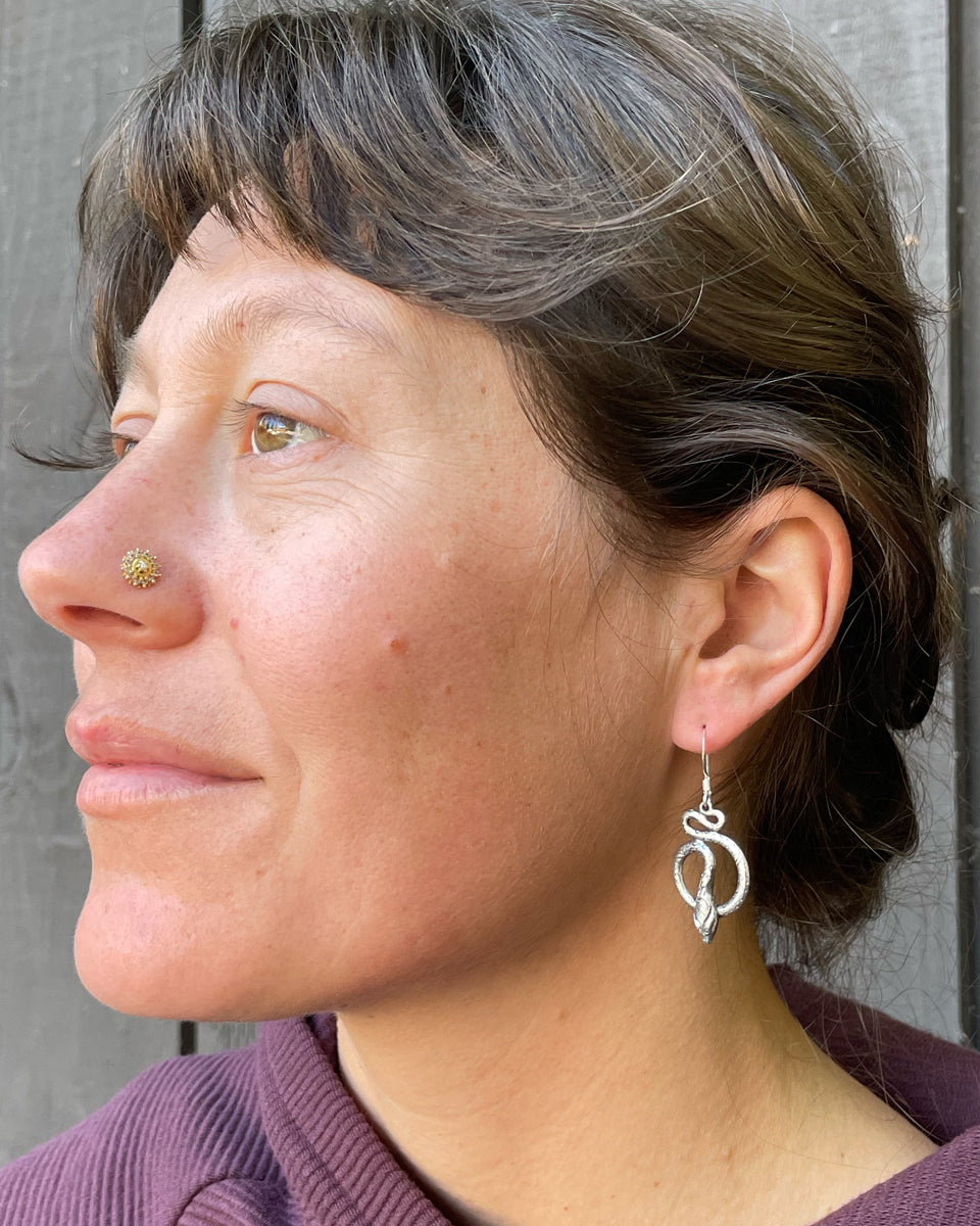 Hanging Snake Earring