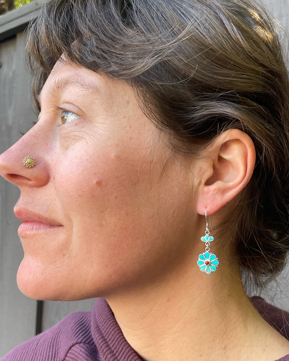 Tibetan Flower Earring