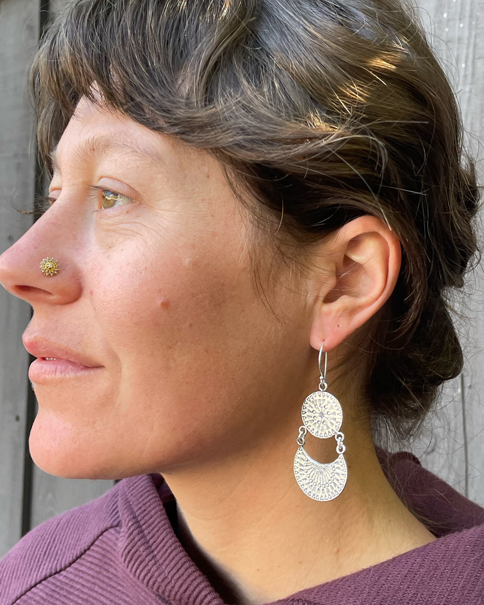 Tribal Link Mandala Earrings