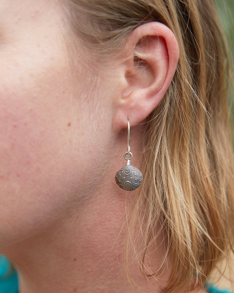 Carved Shell Tribal Earring