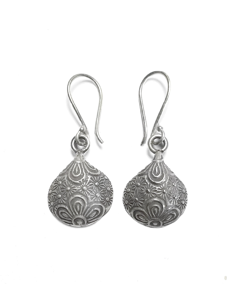Carved Shell Tribal Earring