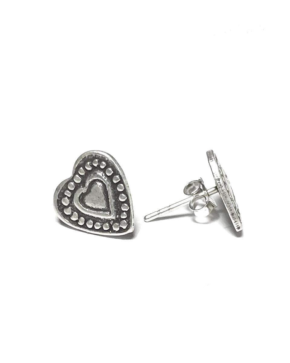 Tribal Heart Stud Earring