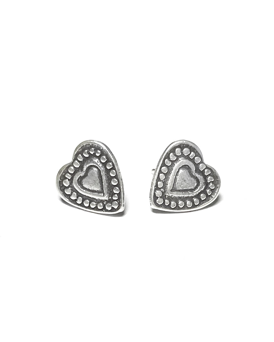 Tribal Heart Stud Earring