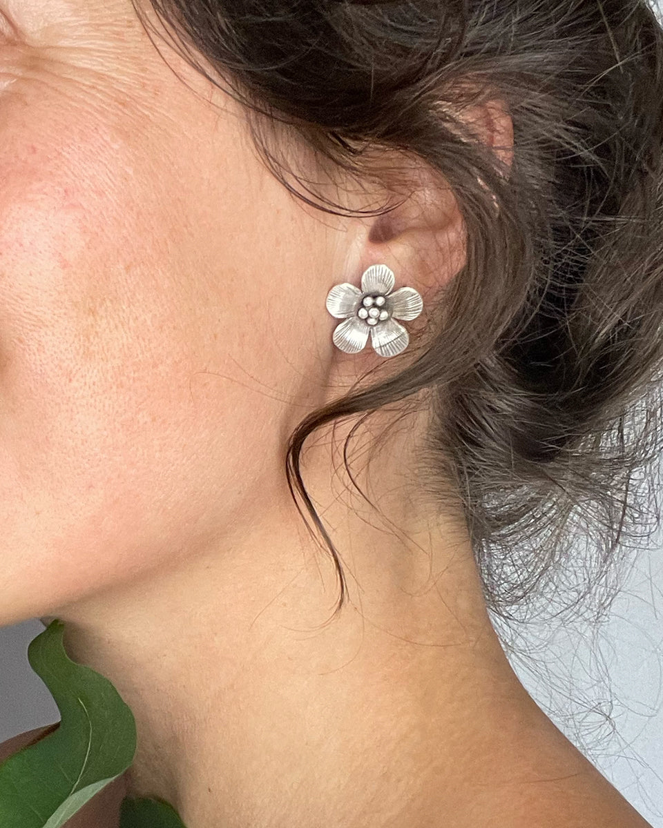 Big Tribal Flower Stud