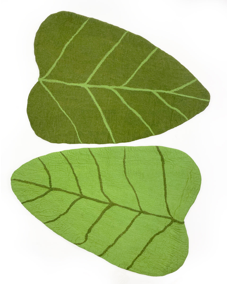 Felted Leaf Rug