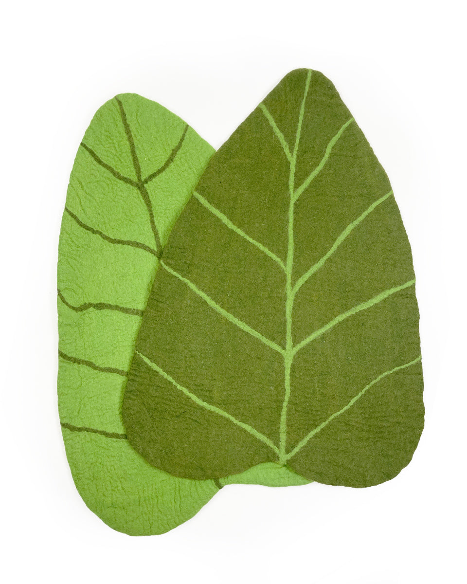 Felted Leaf Rug