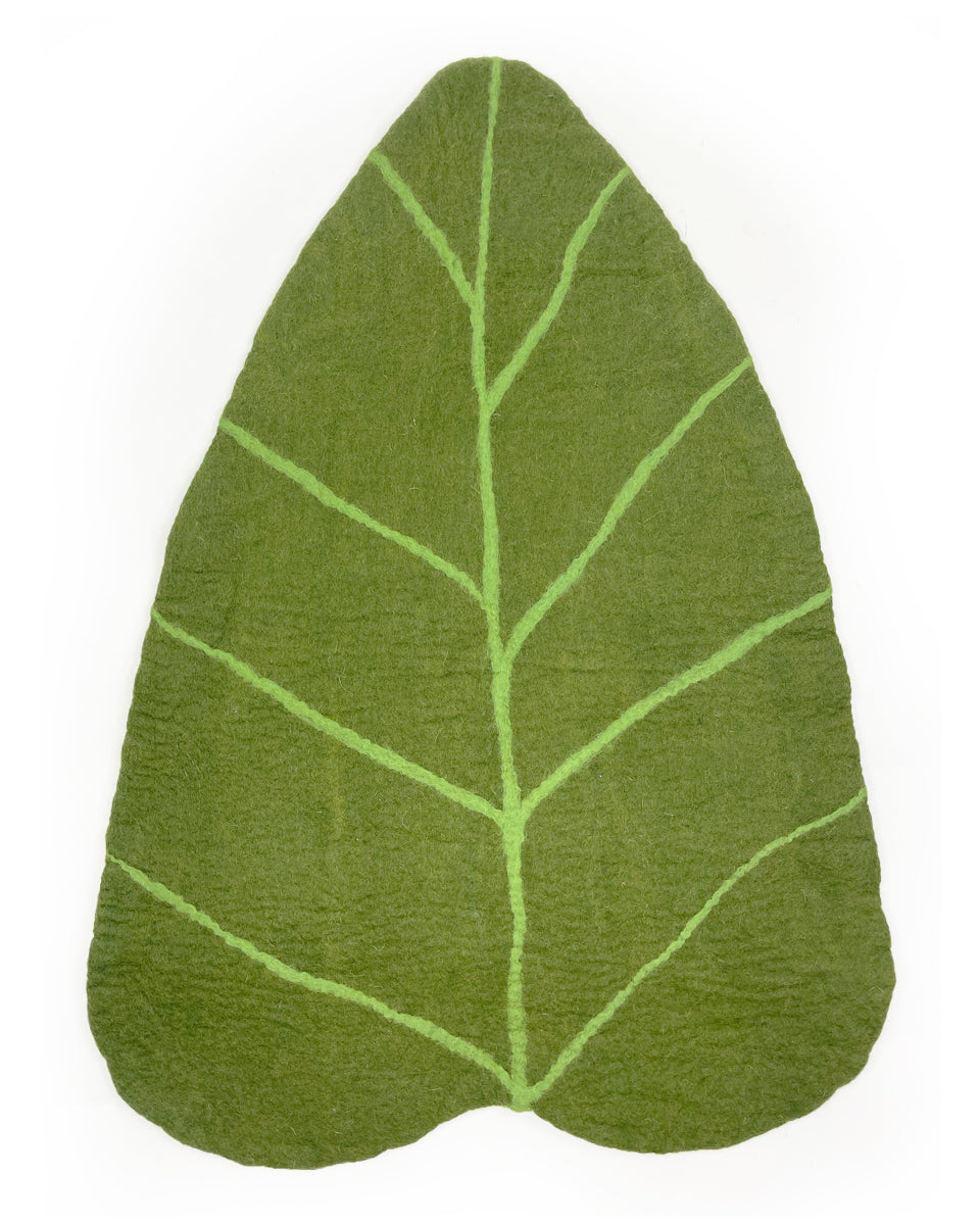 Felted Leaf Rug