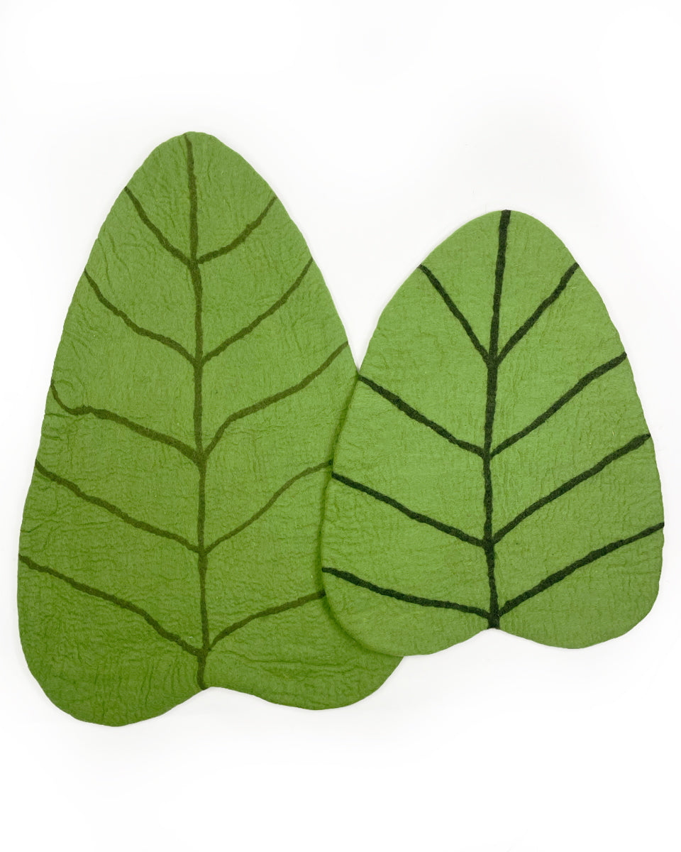 Felted Leaf Rug