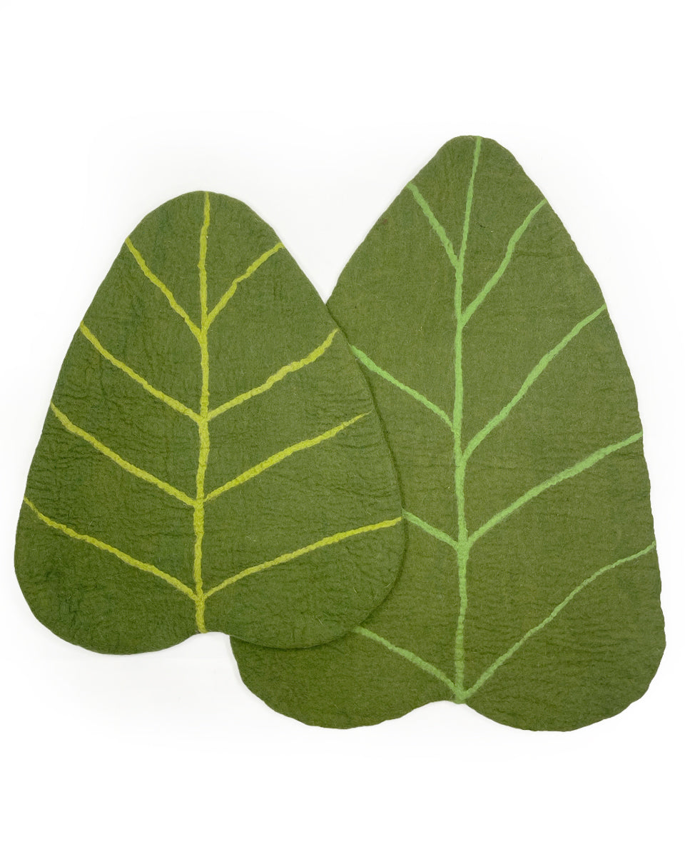 Felted Leaf Rug