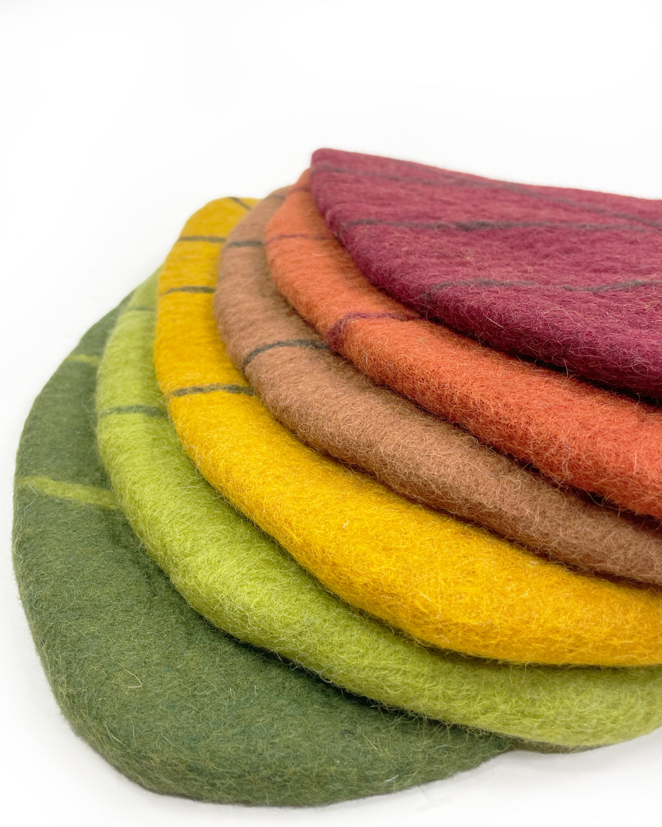 Felted Leaf Placemats