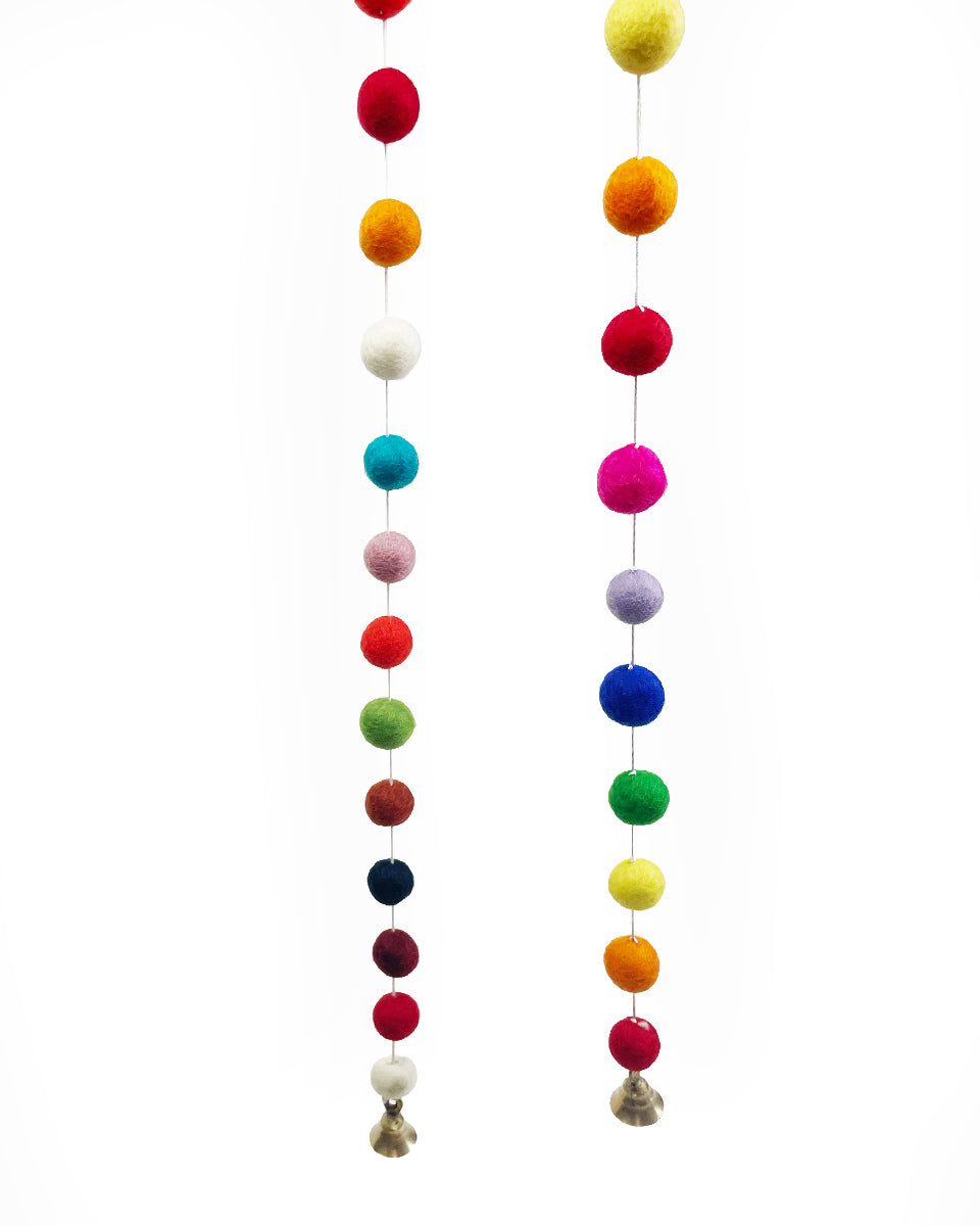 Felted Pom Pom Garland