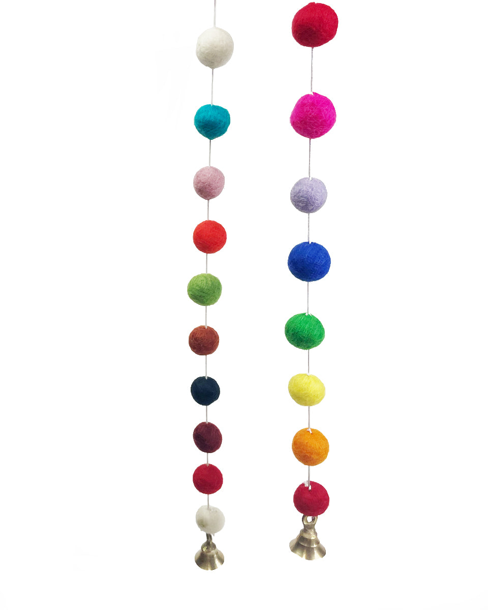 Felted Pom Pom Garland