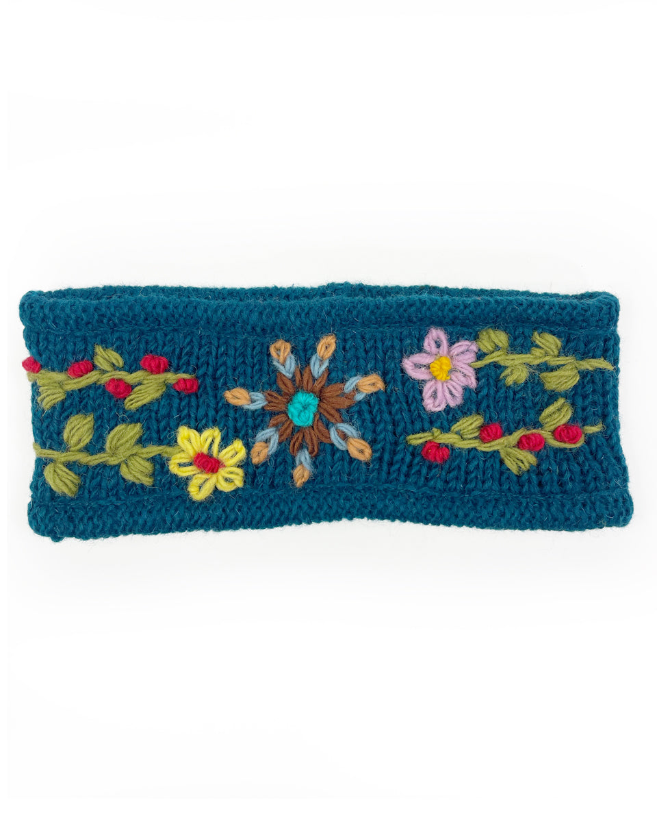 Floral Embroidered Headband