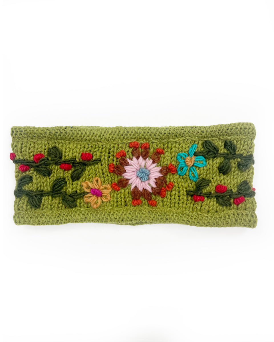 Floral Embroidered Headband