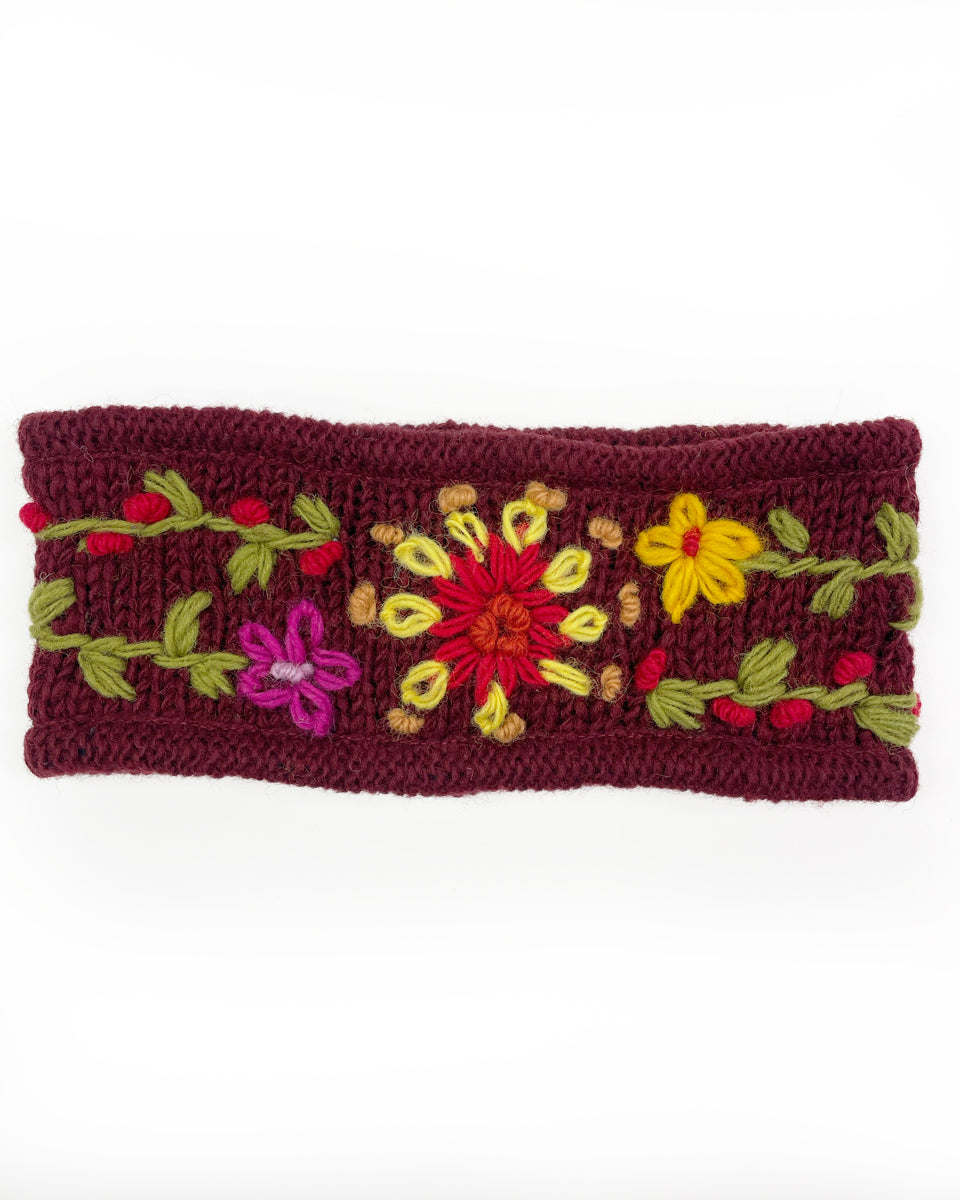 Floral Embroidered Headband