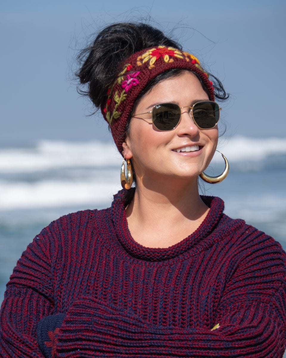 Floral Embroidered Headband