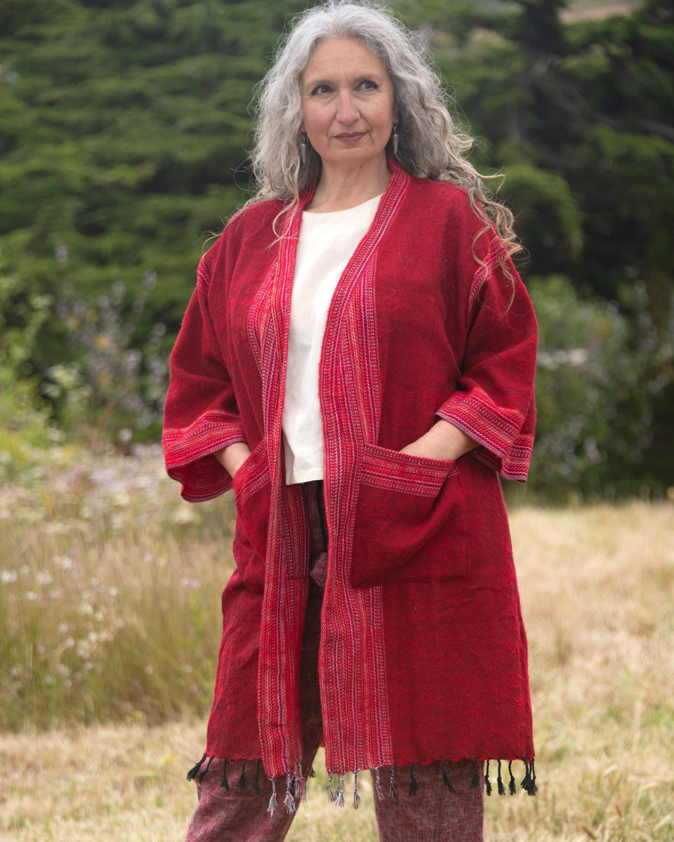 Brushed Woven Coat