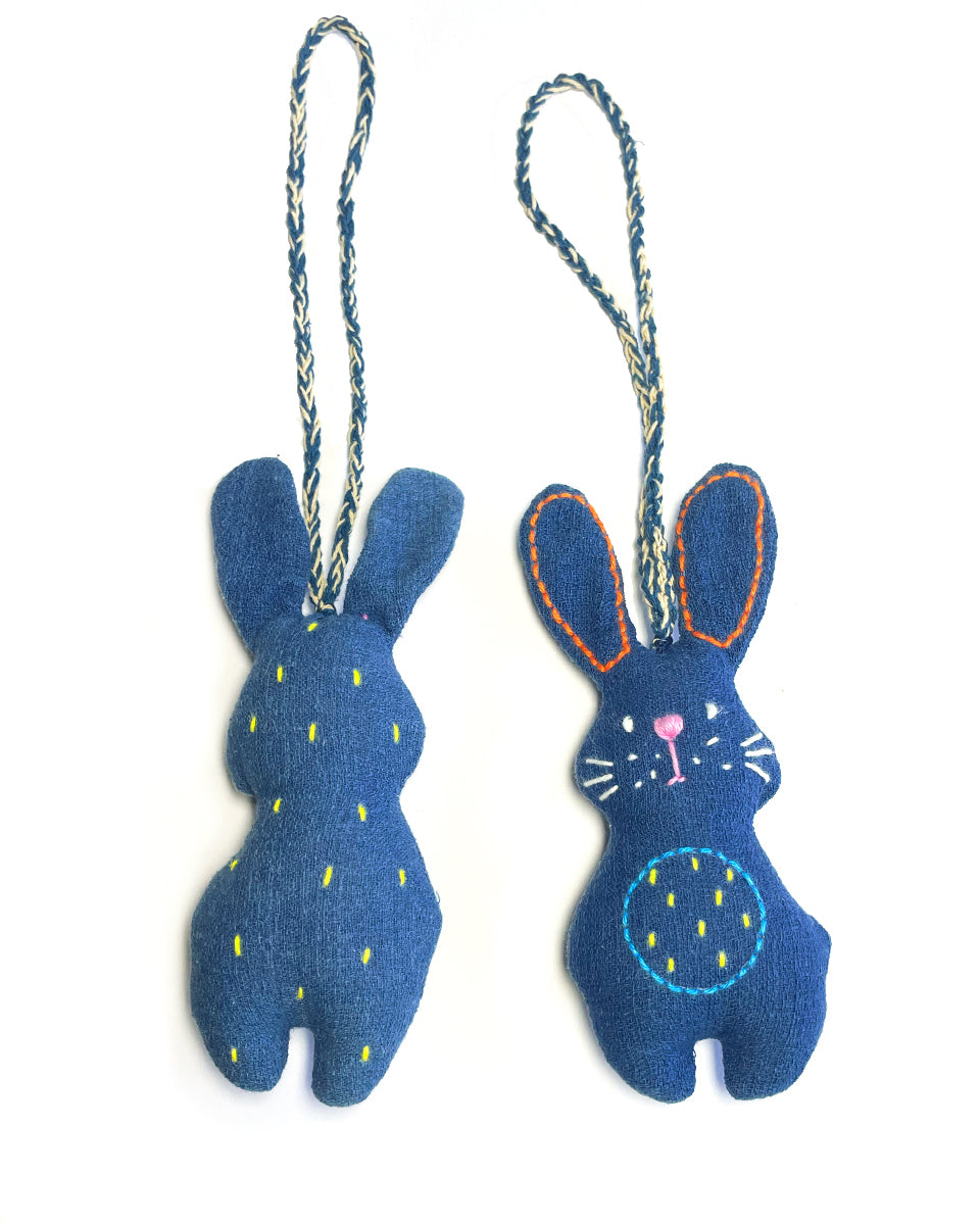 Indigo Rabbit Tassel