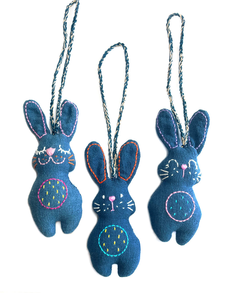 Indigo Rabbit Tassel