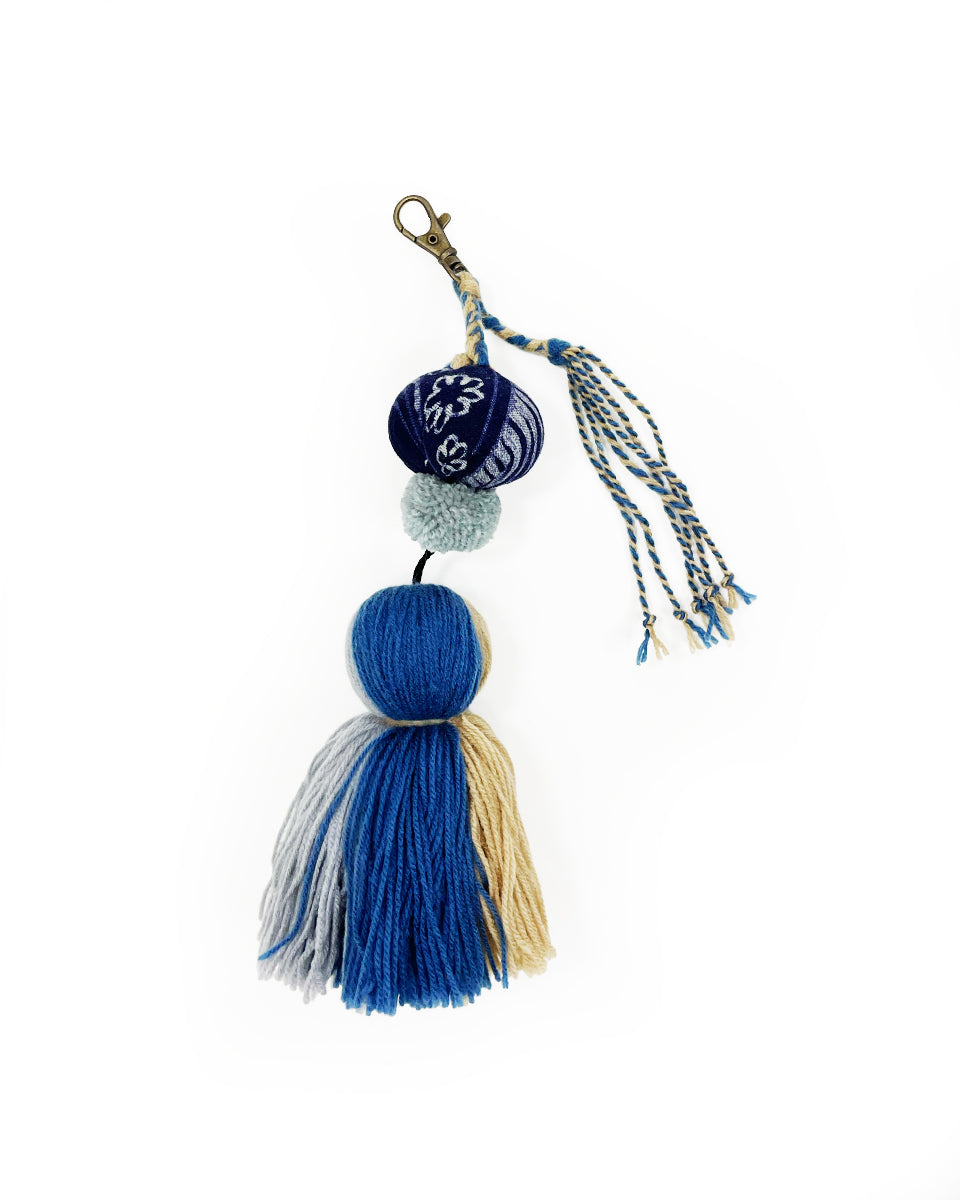 Indigo Tassel Bag Charm