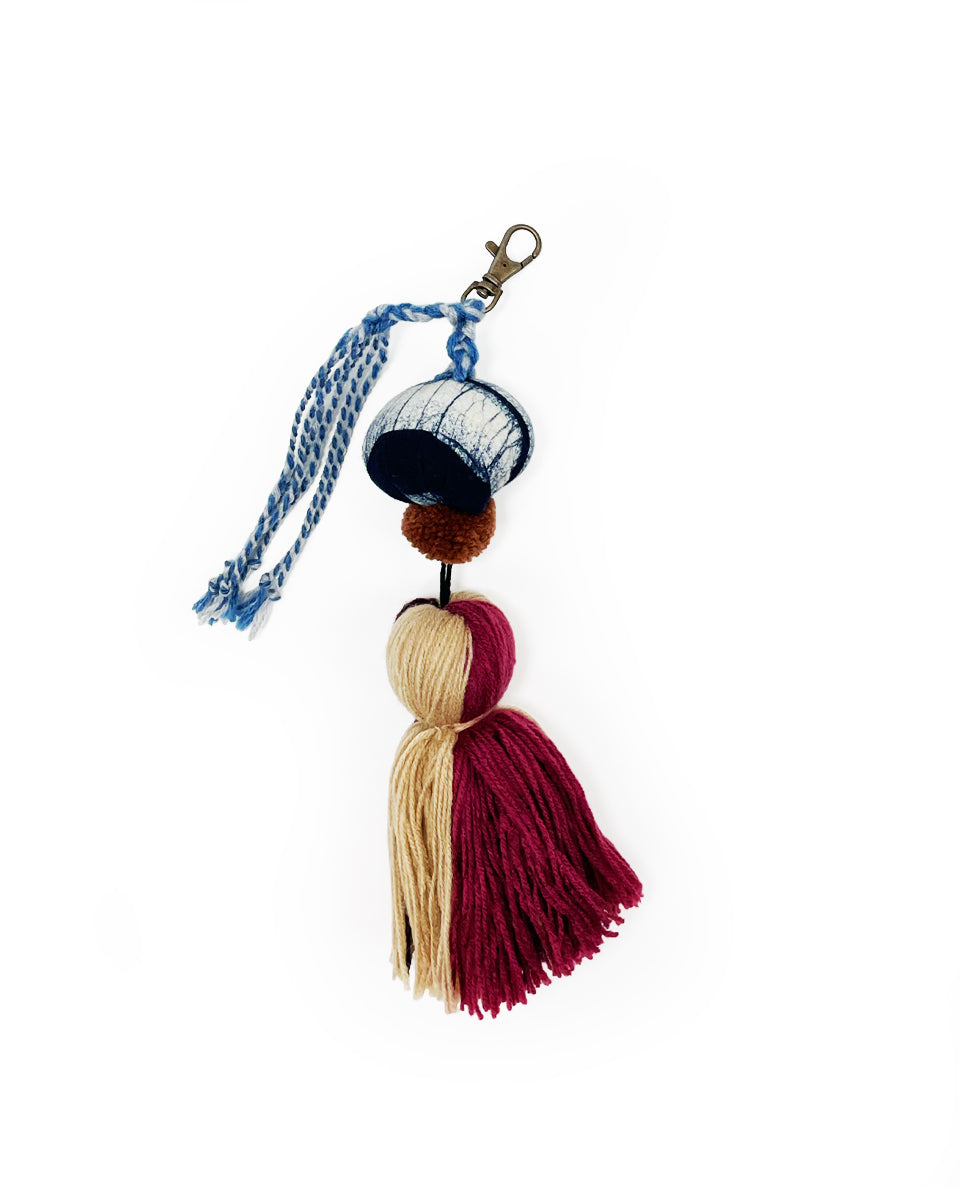 Indigo Tassel Bag Charm